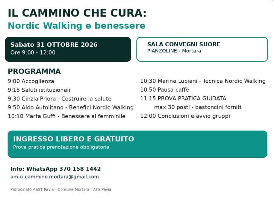 Convegno Il cammino che cura - Nordic Walking e benessere